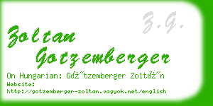 zoltan gotzemberger business card